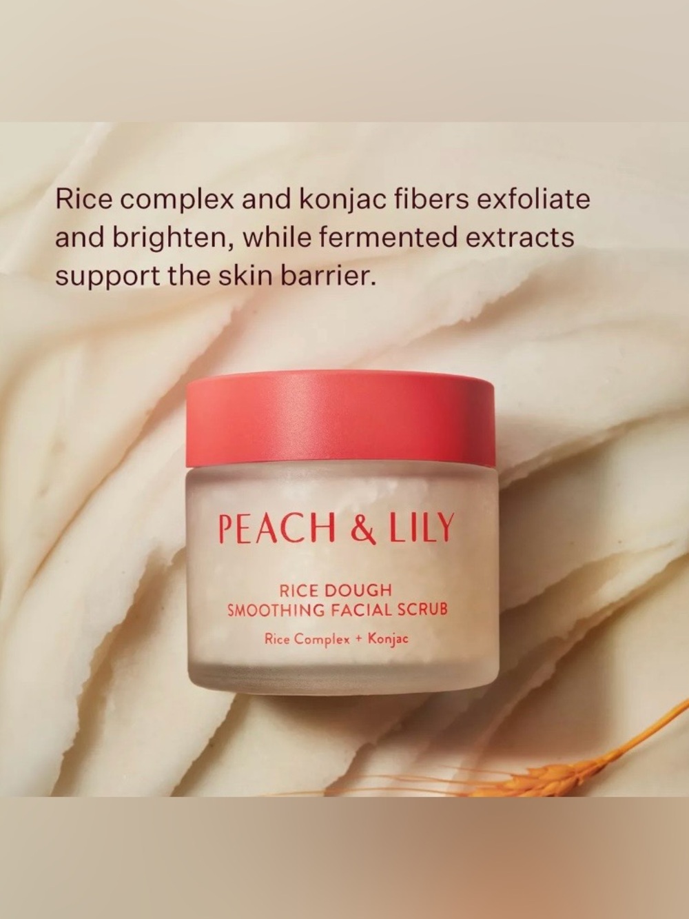 NWT Peach & Lilly Rice Dough Smoothing Facial Scrub - Picture 9 of 12